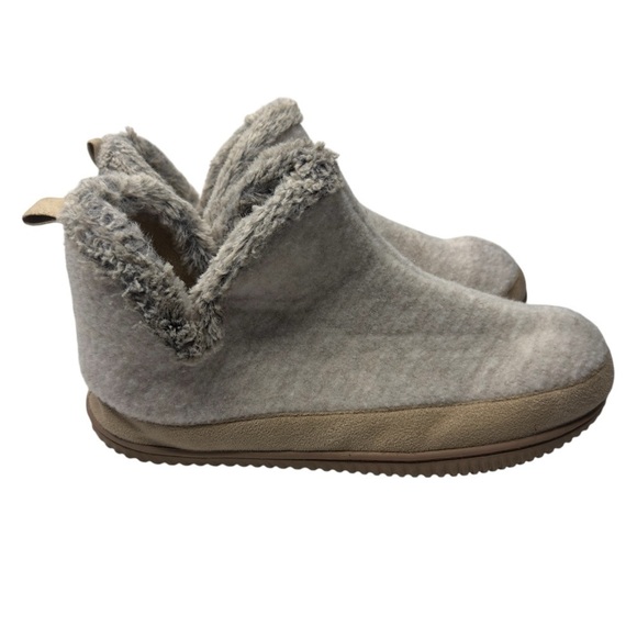 Dlux‎ by Dearfoams Cozy Women's Beige & Gray Booties Slip-On Shoes Size XL - Picture 5 of 10